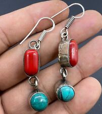 Beautiful Vintage Mixed Slivered Earrings With Natural Stones picture