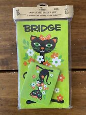 New Sealed Vintage CAT Bridge Score Card by Heines House Tally  Pad Ephemera picture