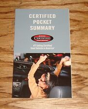 Original 2004 Toyota Certified Pocket Summary Sales Brochure 04 picture