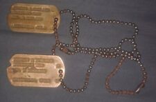 WW2 US Army Next Of Kin Dog Tag Pair T43 Chickasha OK WWII picture