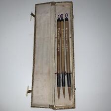 Vintage Asain brush set purchased in China 1985 orig box w bone closure picture