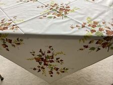 VINTAGE 50’s WILENDUR TAG CHARTEUSE GREEN FALL ENGLISH IVY TABLECLOTH 52” X48” picture