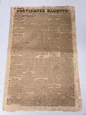 Providence Gazette November 9, 1820 Vol LVI No. 3011 (Vol 1 No. 90) Newspaper picture