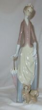 Lladro Woman with Umbrella and Dog Figurine # 4761 picture