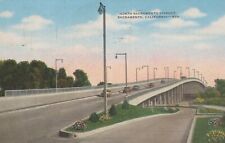 North Sacramento Viaduct California Posted Vintage Linen Postcard picture