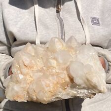9.5lb Large High Quality Natural White Quartz Crystal Cluster Rough Specimen picture