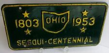 VINTAGE OHIO 1803-1953 SESQUI-CENTENNIAL AUTO LICENSE PLATE picture