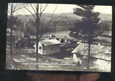 REAL PHOTO OX-BOW MICHIGAN MUSKOGEE RIVER DAM POSTCARD COPY OXBOW picture