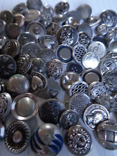 LOT OF VINTAGE SILVERTONE METAL BUTTONS - VARIOUS SIZES picture