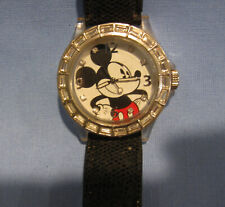 DISNEY MICKEY MOUSE WATCH by MZB - NICE SPARKLY BAND - WORKING picture