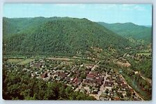 Pineville Kentucky Postcard Pine Mountain Chained Rock Panoramic View City 1960 picture