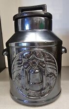 VTG 1970s Ceramic Liberty Bell Cookie Jar Canister Bronze Glaze picture