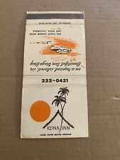 Vintage Matchbook Kona Inn Tropical Island in San Diego Bay CA picture