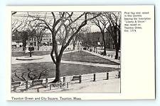 Taunton Green and City Square Taunton Massachusetts Antique Postcard E1 picture
