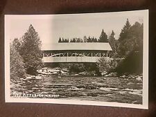 Vintage Pittsburg New Hampshire Covered Bridge RPPC Postcard picture
