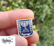 Temple Menorah LAPEL PIN Hat/Shirt Badge Israeli + GIFT Israel Map Pin Holy Land picture