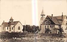WESTHOPE North Dakota RPPC postcard M.E. & Presbyterian church 1925 picture