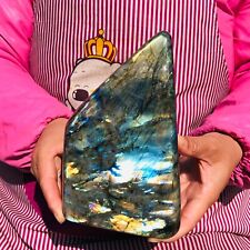 4.55LB Natural Gorgeous Labradorite Quartz Crystal Stone Specimen Healing picture
