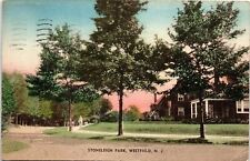 1937 WESTFIELD NEW JERSEY STONELEIGH PARK HAND COLORED POSTCARD 39-171 picture