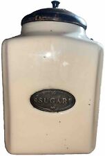Imax By Home India 9” Ivory Ceramic Sugar Canister picture