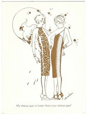 Vtg ART DECO FASHION Funny POSTCARD Print 8x6 WOMEN Girl FLAPPER Style Dress Leg picture