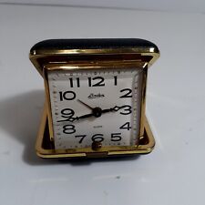 Vintage Rare Linden Foldable Travel Alarm Clock Black Encased Works Jew250 picture