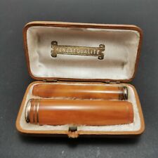Vintage Genuine Amber Cigar and Cigarette Holder set with 9K Gold Ring picture