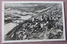 Vintage 1940s RPPC Tacoma Washington Birdseye Business District River Bridges picture