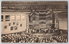 Postcard~ Interior Of Gray O.W.U. Chapel~ Delaware, Ohio~ OH picture