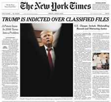 DONALD TRUMP INDICTED IN DOCUMENTS CASE Classified New York Times Newspaper picture