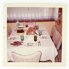 Thanksgiving Dinner Still Life Photo 1960s Turkey Yams Cranberry Sauce Art D864 picture
