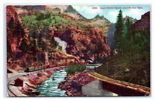 Belden, CO Postcard-  EAGLE RIVER CANON NEAR BELDEN COLO TRAIN picture