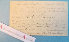 ● CDV 1882 André THEURIET poet to M. LEVALLOIS rue Bonaparte born in Marly le Roi picture