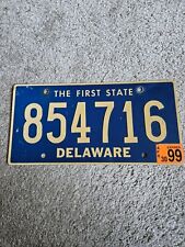 delaware license plate 1999 Blue picture