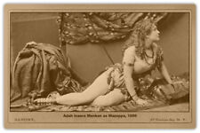 ADAH ISAACS MENKEN 1866 Napoleon Sarony Vintage Photograph Cabinet Card RP picture