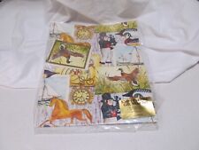 Vintage Current   Vintage Scenes gift wrap reversible with gift cards NIP picture
