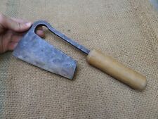 ANTIQUE VINTAGE CHEF'S MEAT CLEAVER MATTOCK BLACKSMITH HAND FORGED picture