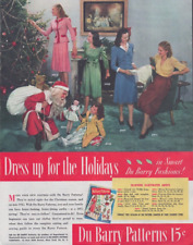 1944 Print Ad Du Barry Patterns Santa Claus Christmas Fashion Sewing Doll Tree picture