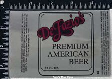 DeFazio's Premium American Beer Label picture