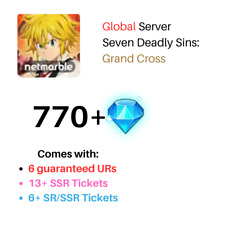 Seven Deadly Sins Grand Cross, 7DS,  Global, 700 +gems, Random URs, Unlinked picture