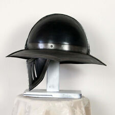 Blackened 18 Gauge Steel Medieval monkshood Kettle Helmet picture