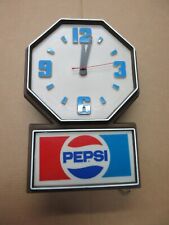 Vintage Pepsi Hanging Wall Clock Sign Advertisement C22 picture