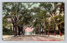 Greensboro NC-North Carolina, West Market Street, Antique, Vintage Postcard picture