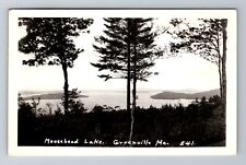 Greenville ME-Maine, RPPC: Moosehead Lake, Vintage c1952 Postcard picture
