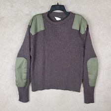 Military Service Sweater Mens 46 Army Green Wool Pullover Mitts Nitts Crew Neck picture