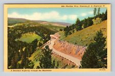 Hardine Way MT- Montana, Aerial US Highway 10, Antique, Vintage Postcard picture