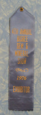 Vintage 4th Annual Bisbee AZ Gem & Mineral Show Satin Exhibitor Ribbon 1976 picture