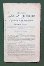 1861 General Laws And Resolves- Passed By The Legislature of Massachusetts. picture