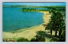 San Diego CA-California, Mission Bay Park, Beach Scene, Vintage c1970's Postcard picture
