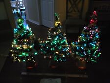 Lot of 3 Vintage Puleo Inc Fiber Optic Christmas Tree 32